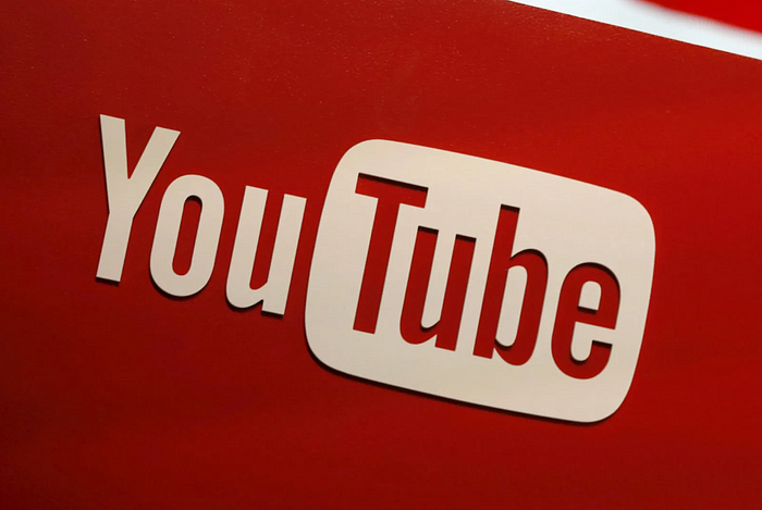 YouTube logo on red background, modern aesthetic with nod to video content.