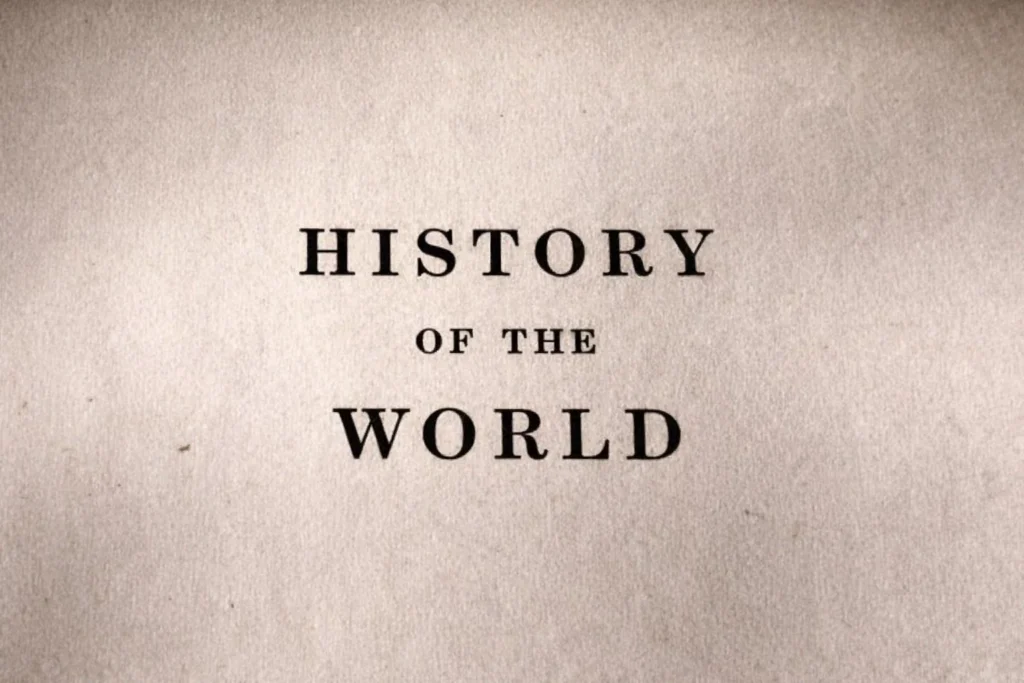 "The first page of an Old History Book "History Of the World