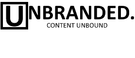 Logo with the text "UNBRANDED. CONFIDENT CLOTHING."