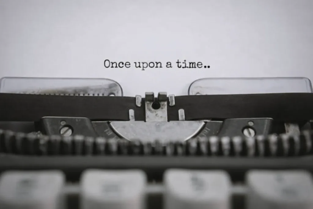 Once upon a time -a text of a story written by typewriter